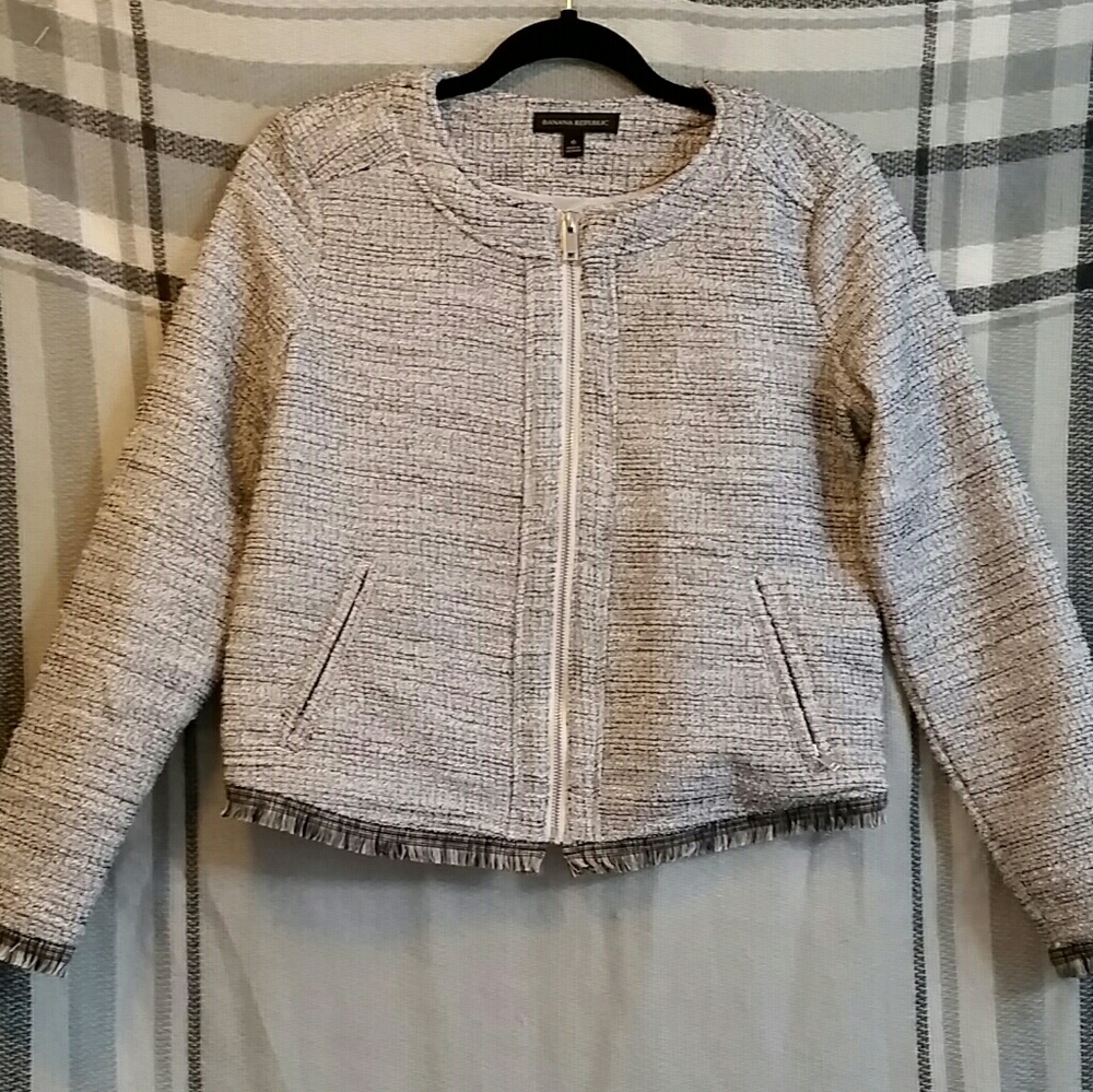 Banana Republic womens tweed jacket.